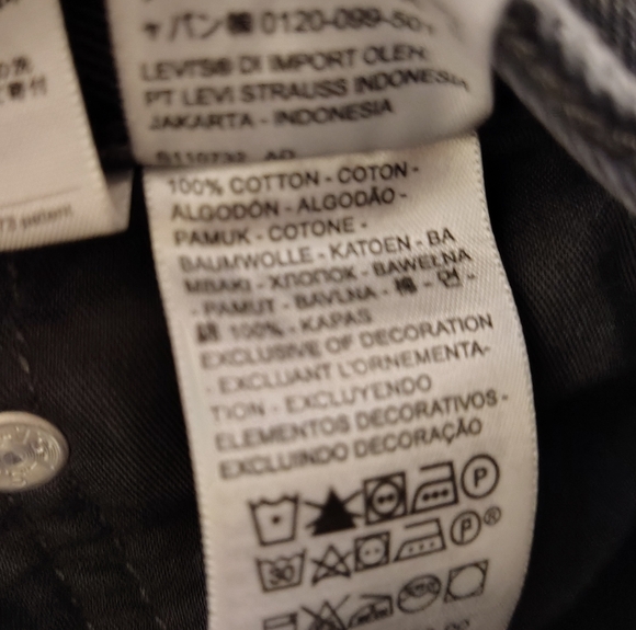 Women's Levi's Grey Straight Leg Jeans - Picture 7 of 7